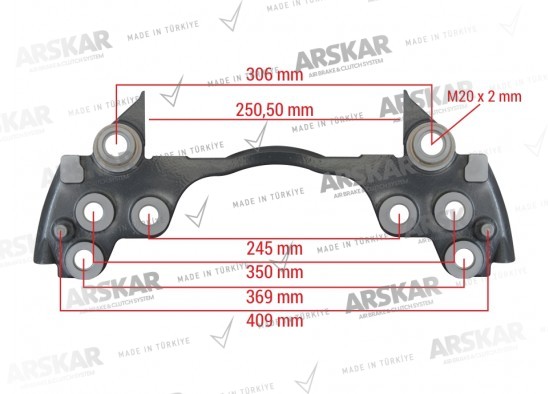 Caliper Carrier - 22.5 / 160 840 681 / 68322778, 68322849, 3092253, 1489072