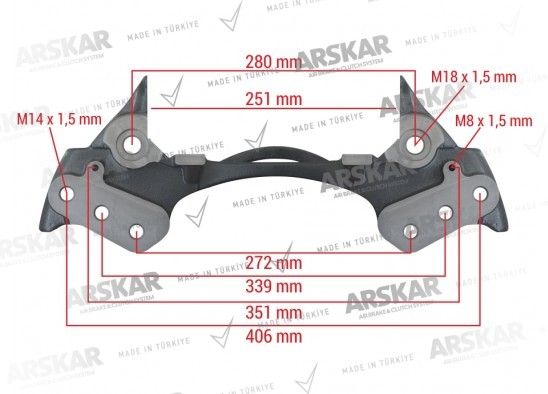 Caliper Carrier - 22.5 / 160 840 682 / BDA443, 31932043