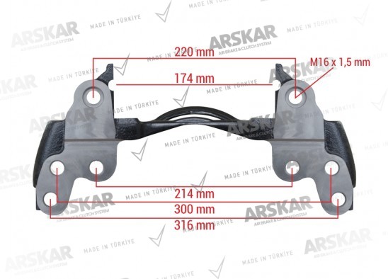 Caliper Carrier - 17.5 / 160 820 378 / K001927, 0004213006, 2121599, 5021171539, 106822
