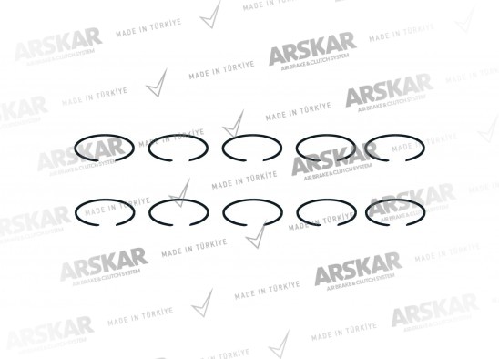Caliper Spline Shaft Circlip Set / 160 840 373