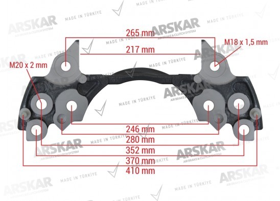 Caliper Carrier - 22.5 / 160 840 676 / 68325306