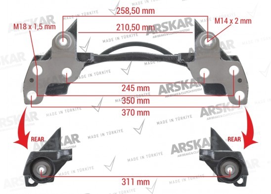 Caliper Carrier - 19.5 / 190 850 182